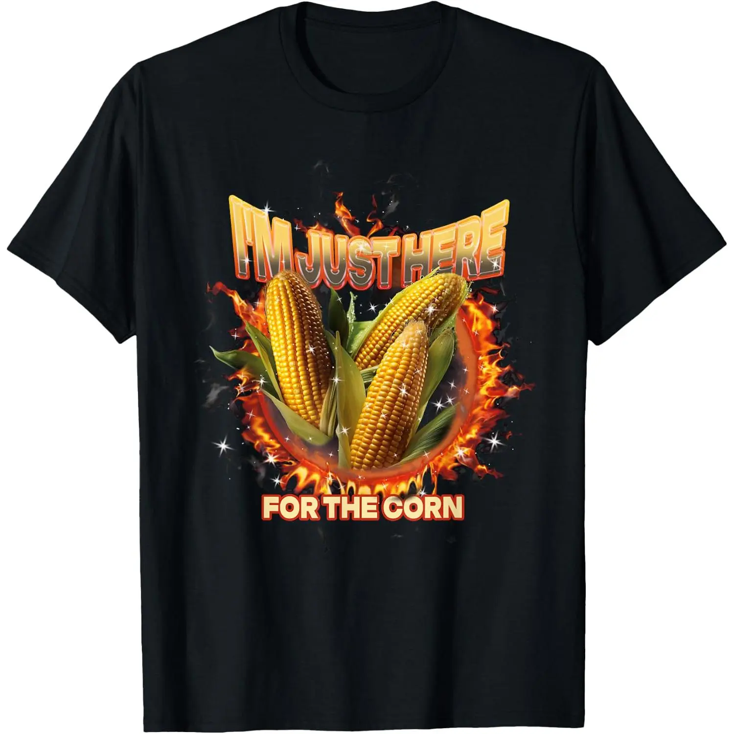 Corn Party, Retro 90s Bootleg Funny Corn Cob Food Meme T-Shirt