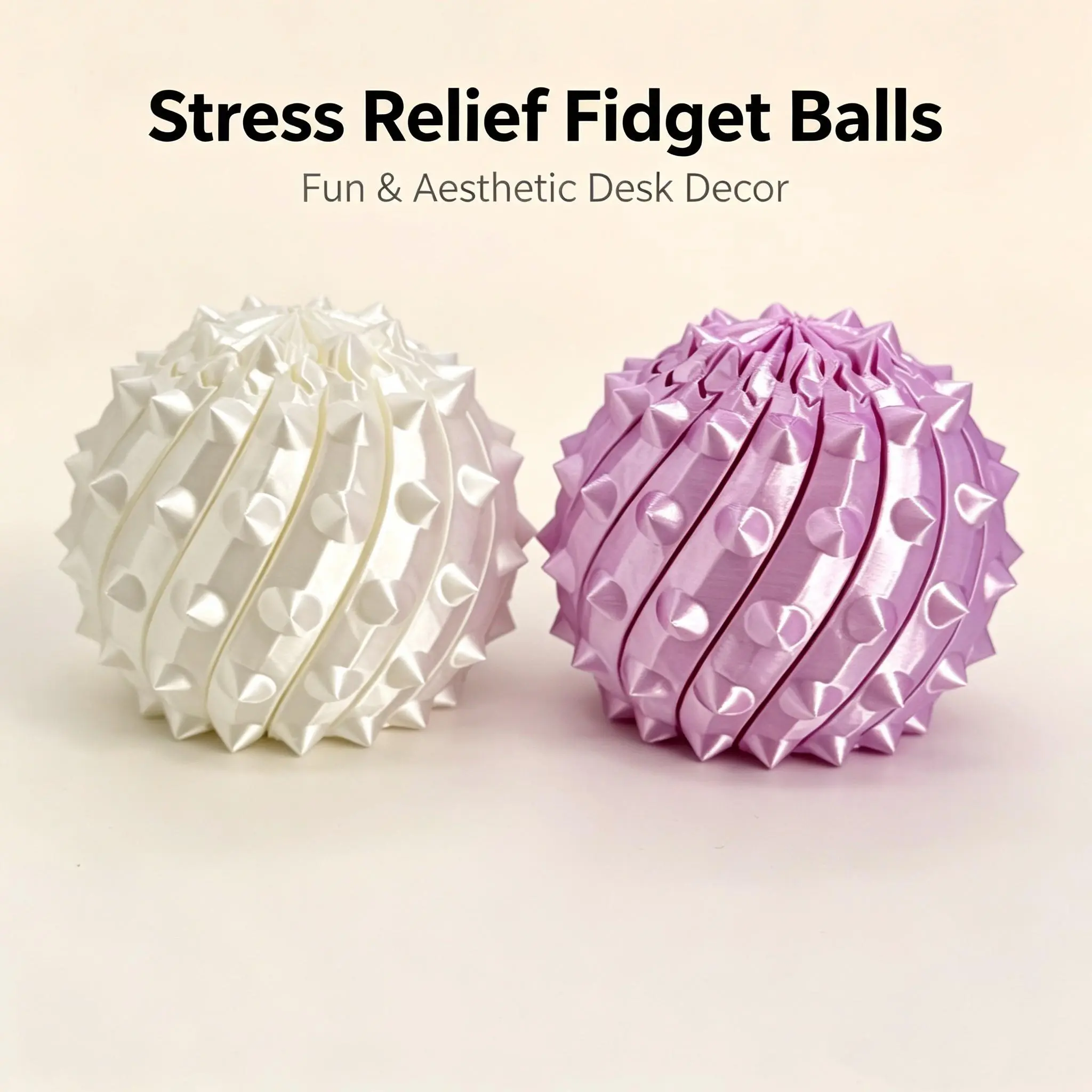 3D Printed Fidget Ball Stress Relief Toy, Transformable Dynamic Decompression Ball, Anxiety Relief Sensory Toy, Eco Friendly PLA Desk Gadget, Fun Office Stress Reliever Gift for Kids Adults