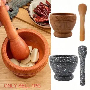 Household grinder, garlic press, garlic mashing, mashing pot, manual mashing medicine jar, garlic mashing stone mortar, essential kitchen tools, Utensils, Kitchen Gadgets, Kitchenware