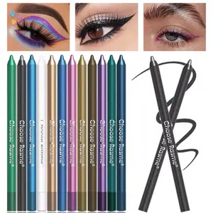 Choose Your Name Eyeliner Stick Pack - 12 Colors Long-Wearing Blue Tone Eyeliner Pencils with Smooth Application, Versatile Design