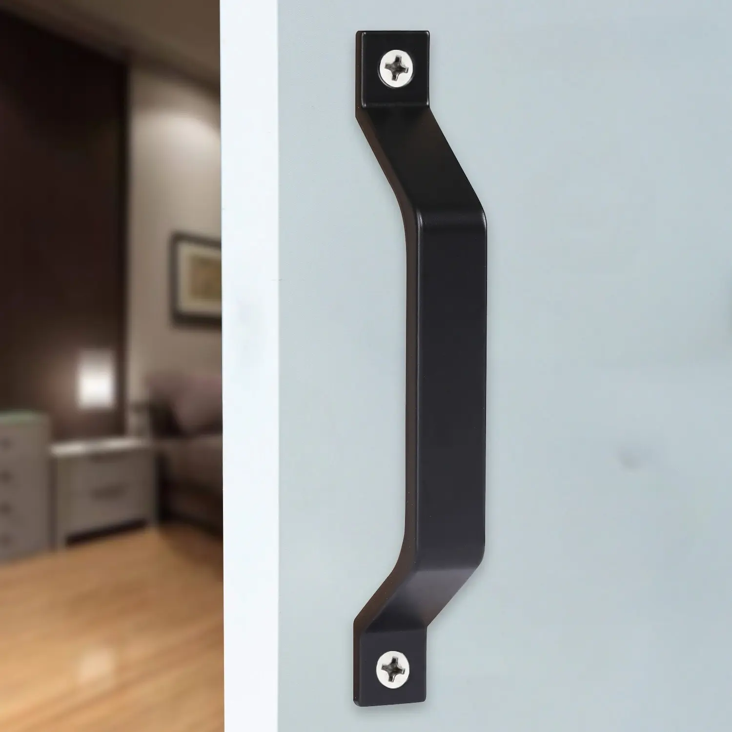 Heavy-Duty Iron Pull Handle, Easy Install, Fits All Doors, Enhances Aesthetics, Includes Installation Kit, Durable & Stylish Door Hardware
