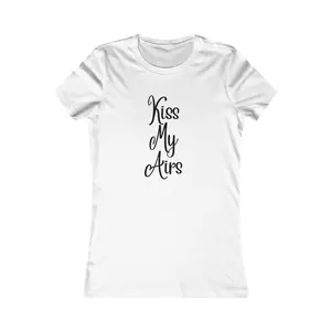 Women's Kiss My Airs Tee, Cute Summer Shirt, Gift for Her, Casual Outfit, Funny Tee for Friends, Trendy Top
