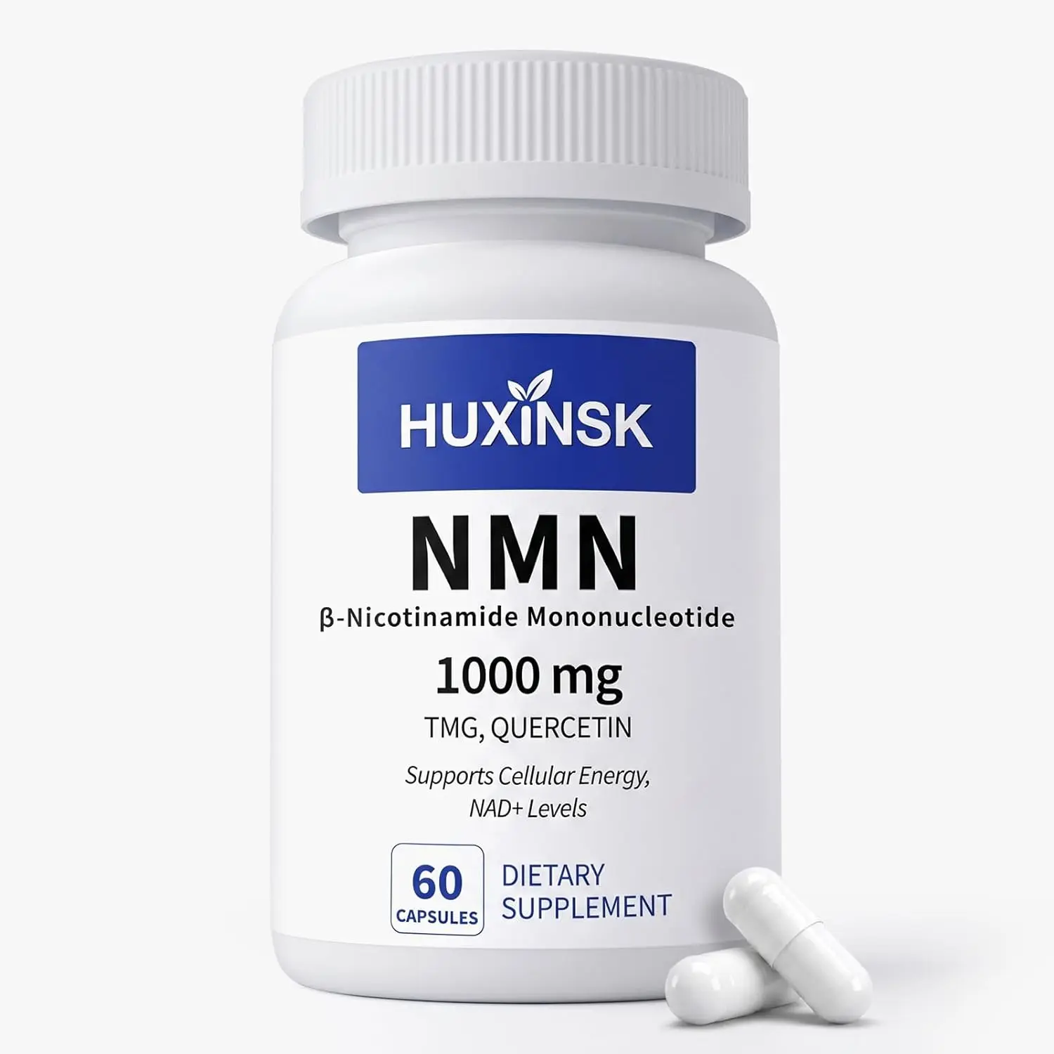 NMN Supplement 1000mg – Liposomal NAD+ Support Formula with Quercetin, TMG & Resveratrol, 4-in-1 Daily Wellness Capsules, 60 Count