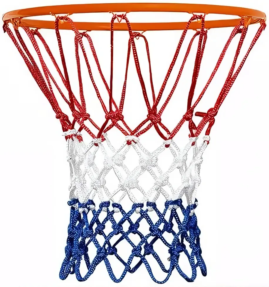 Basketball Net Heavy Duty 7.16oz Professional Grade, All Weather Anti Whip Basketball Net Replacement for Outdoor Indoor Standard Hoop, 12 Loops Reinforced (Red White Blue)