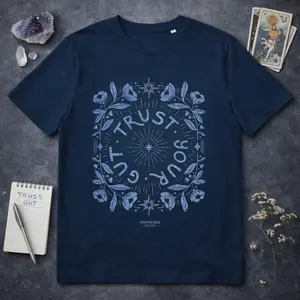 Trust Your Gut — 100% Organic Cotton Tee | Unisex, Eco-Friendly, Inspirational, Spiritual, Graphic T-Shirt