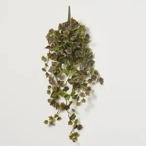 Hanging Variegated Purple & Green Ivy Leaf Foliage All Seasons Greenery Bush Spray - 38"
