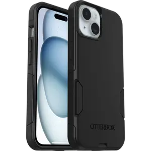 Black Slim iPhone 16e and iPhone 15 Case | OtterBox Commuter Series