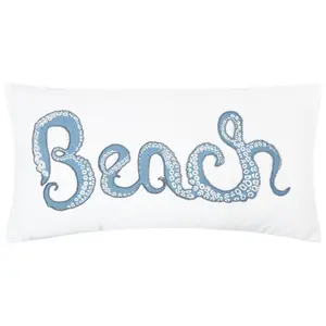 12" x 24" Octopus Beach Printed Throw Pillow by Valerie