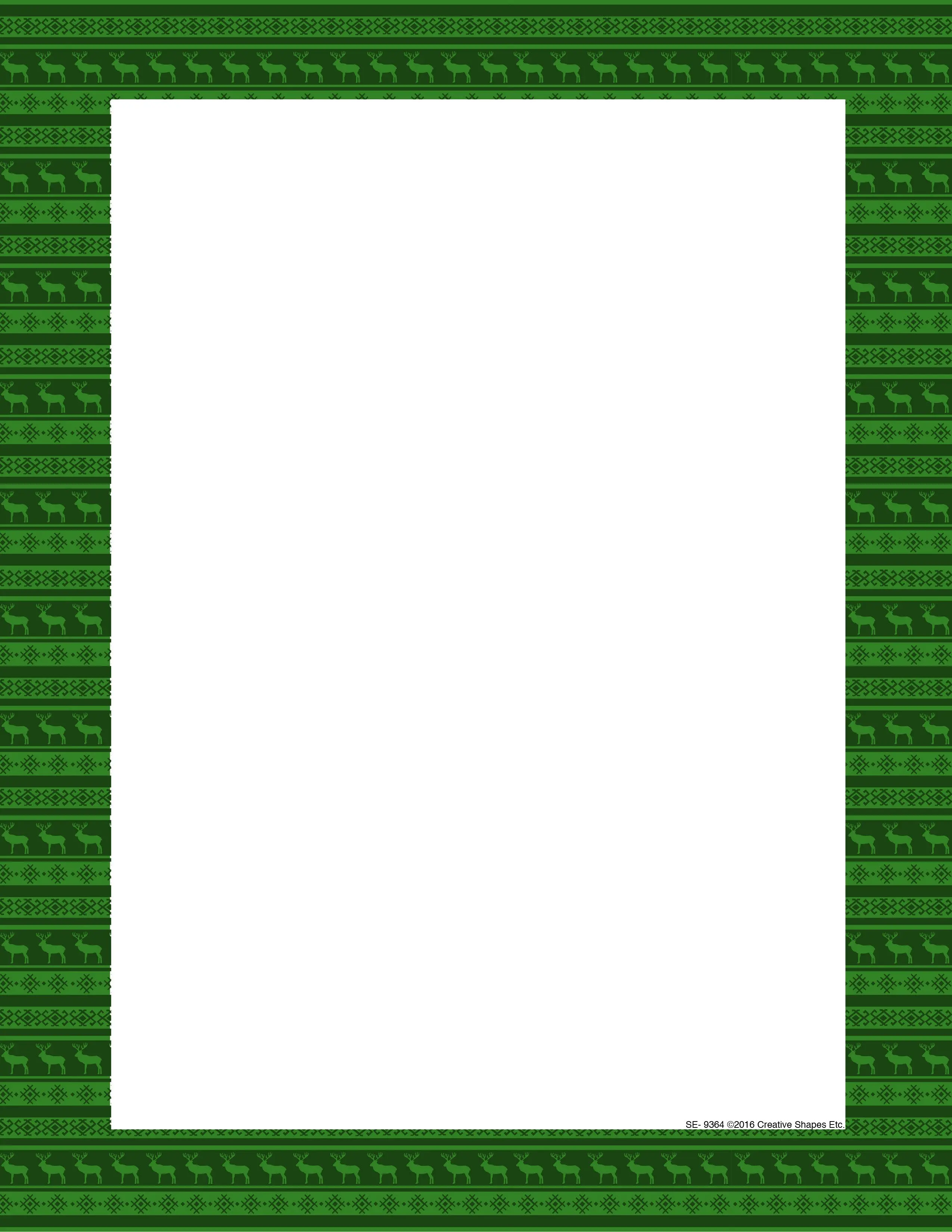 SHAPES ETC. Designer Craft Paper - Holiday Green Deer, 50 Sheets, 8.5" x 11", Acid-Free, Compatible with Copiers