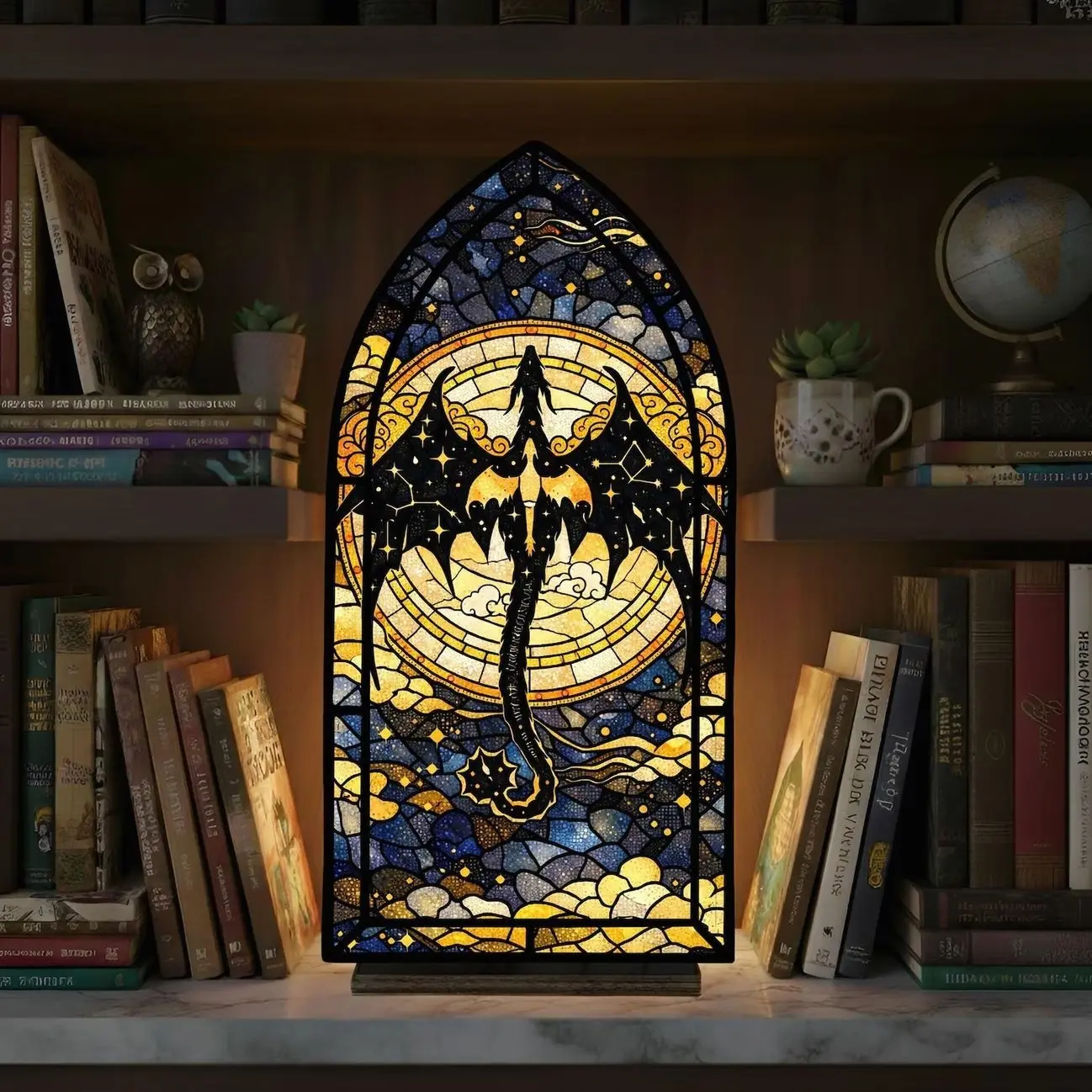 Fourth Wing Book Nook, Fourth Wing Inspired Fantasy Window Lamp, Violet Book Nook, Bookish Gift, Bookish Gift, Cozy Reading Lamp