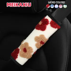 Car Anti-freeze Seat Belt Shoulder Pad, 2 Counts Flower Pattern Car Seat Belt Cover, Universal Car Interior Accessories for Women & Men