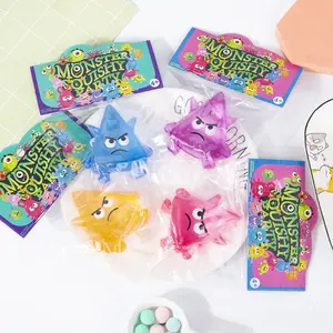 Little Monster Stress Relief Squeezie Fun - Garlic Malt Sugar Stress-Relieving Monster Series Toys - Squishies Toys - Slime
