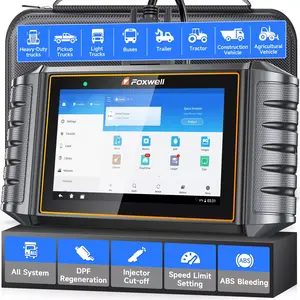 HD500 Heavy Duty Truck Scanner for Cummins Detroit Caterpillar Paccar, Full System Diesel Diagnostic Tool with DPF Regen, Limit Setting, Injector Cutoff, HD OBD2 Scanner for Commercial & Passenger Vehicles