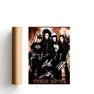 Poster Tokio Hotel Gift For Fans Emo Rock Aesthetic Style