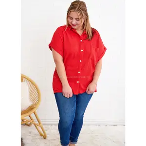 Let's Run Away Top - Red - FINAL SALE