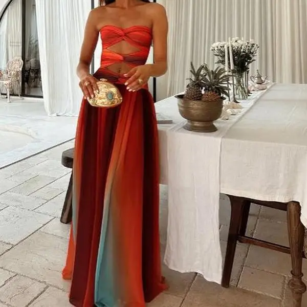 Women's Sunset Color Gradient Vacation Dresses Off Shoulder Cutout Back Maxi Dresses Tie Dye Flowy Halter Vest Summer Dress - TikTok Shop Women's Sunset Color Gradient Vacation Dresses Off Shoulder Cutout Back Maxi Dresses Tie Dye Flowy Halter Vest Summer Dress - TikTok Shop