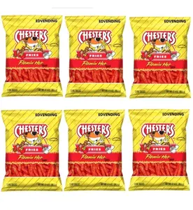 EDVENDING Fries Flamin' Hot Spicy Flavor - 3.125 oz. Bag - Family Pack - 6 Pack - Gluten Free