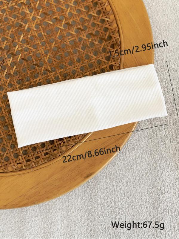 Solid Color Hair Bands (4 Piece), Elastic Headbands, Casual Sporty Hair Bands for Women & Girls, Minimalist Headwear Suitable for Sports, Fashion Hair Accessories for Party and Daily Outfits