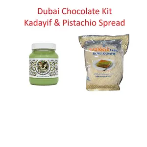 Dubai Chocolate Combo Kit - Creamy Pistachio Spread 750G - Kadayif/Kataifi 500G