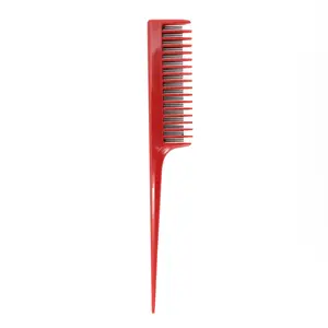 VOCOSTE 1 Pc Women Durable Highlight Rat Tail Comb for Curly Thick Straight Hair Red