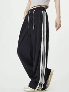 Women's Striped Print Drawstring Waist Pants, Casual Comfy Trousers for Daily Wear, Ladies Bottoms for All Seasons, Womenswear