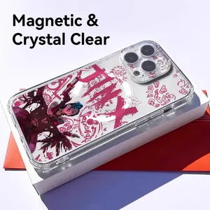 Arcane J-Jinx Main Phone Case for iPhone 17 16 15 14 13 12 11 Pro Max Plus Clear Magnetic Phone Case – Anti-Yellow For MagSafe Slim & Lightweight Precision Cut Camera Protection, Shockproof Scratch-Resistant Transparent Case