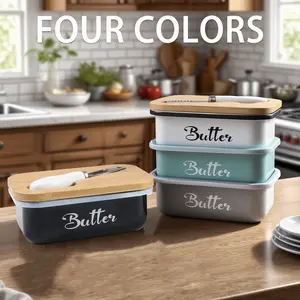 1pc Luxury Iron Large Butter Dish with Lid - Iron Countertop Keeper with Knife High-Quality Sealing and Easy-Clean Design - Perfect Kitchen Gift for Butter Lovers