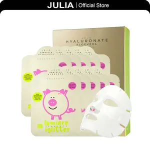 【JU】3-in-1 Aloevera Mask | Hydrating Soothing Face Mask with Aloe, Hyaluronic Acid & Centella Asiatica | Moisturizing Sheet Mask for Dull, Dry & Sensitive Skin | Infused with Castor Oil | Korean Skincare | Korean Face Masks