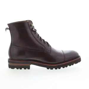 Johnston & Murphy 24-6776 Mens Brown Leather Lace Up Casual Dress Boots