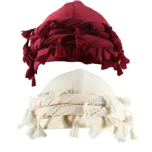 2-Pack Turban Set for Men and Women - Vintage Twist Head Wraps with Satin Lining - Halo Turban for Women Stylish and Comfortable Headwear