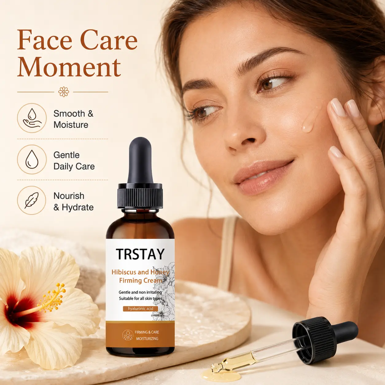Hyaluronic Acid Hydrating Face Serum - Water-Based for Dry Skin, Delivers Deep Nourishment for Soft, Smooth, Glowing Complexion, Daily Skincare Essence