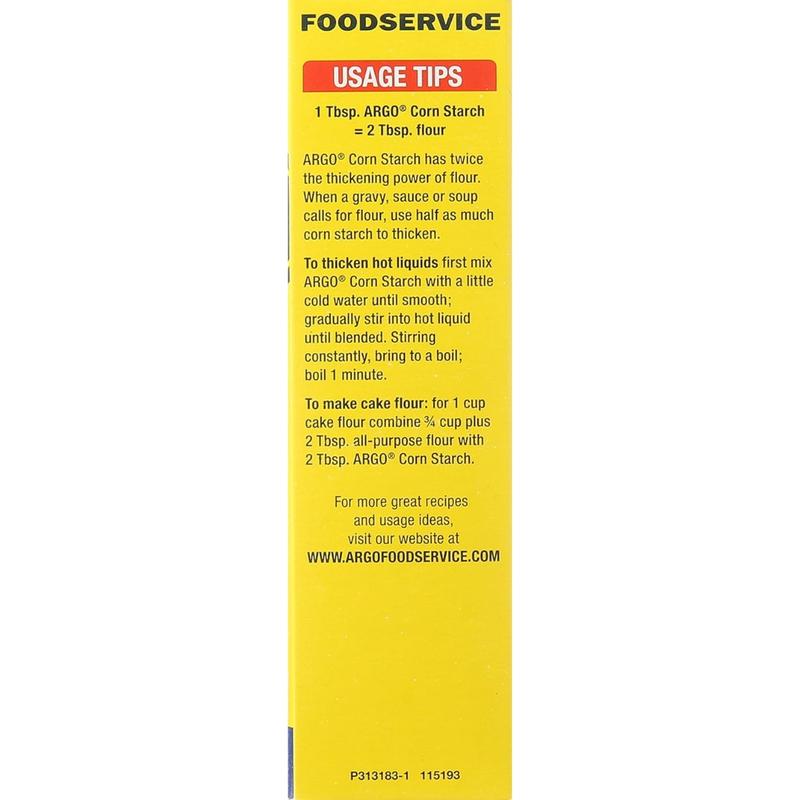 Argo Corn Starch, 1 lb. Box, for Cooking, Baking, Thickening, Gluten Free, Non-GMO - Grain Flour Substitute