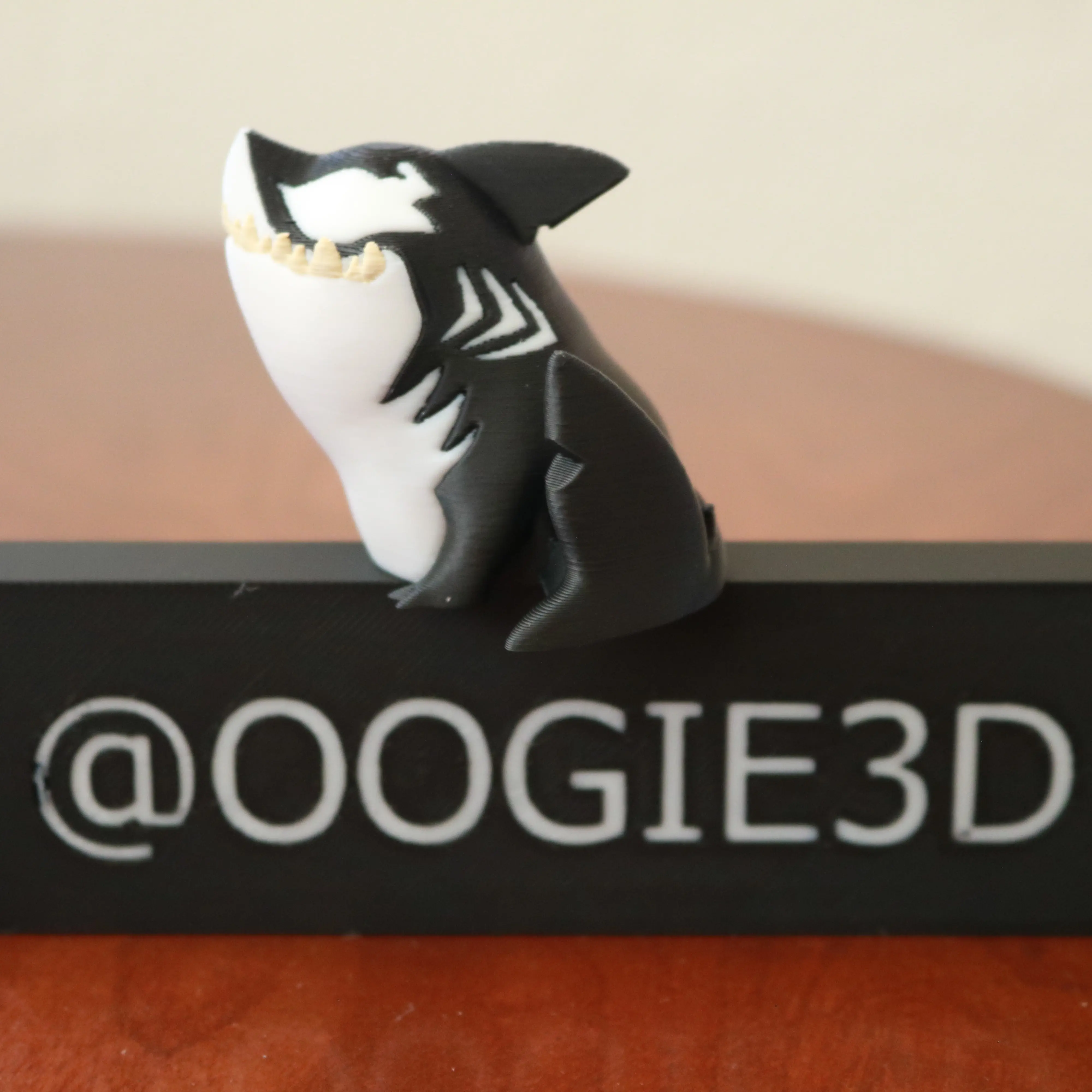 Symbiote Jeff the Land Shark- Cute 3D Printed Keychain