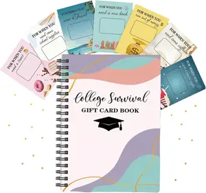 College Gift Card Book, Graduation Gift with Surprise Pages, 7 x 5 Inch Graduation Gift Card Book 2026 College Survival Booklet Organizer for Freshman Boys Girls Back to School Gift
