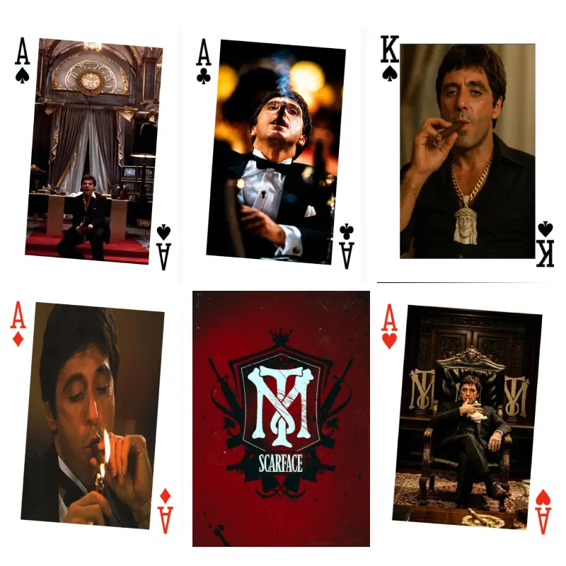 Scarface Playing Cards | Gangster Movie Art 54-Card Pocker Deck | Collectibles Gift or for Movie and Gaming Enthusiasts