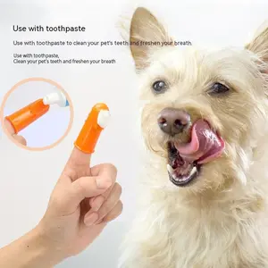 Pet Finger Toothbrush - Gentle Cleansing Toothbrush for Cats & Dogs - Effective Cleaning Tool for Pets - Elegant Design
