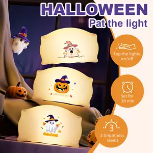 Halloween Must - Have! Silicone Night Lights | Cute Pumpkin & Ghost Patterns | Soft LED Glow for Bedroom Ambience | TikTok - Trending Spooky Decor