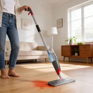 Professional Spray Mop, Wet Dry Home Floor Cleaner with 3 Washable Pads for Kitchen, Floor Tile, Glass Surfaces