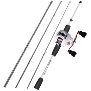 Sougayilang  rod and reel combo,6.3:1 High-Speed Gear Ratio Casting Reel Combo,For Saltwater and Freshwater set Camping Durable Compact Design