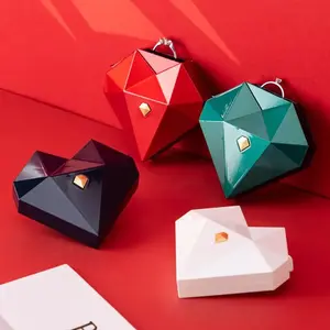 Heart Shaped Diamond Ring Box Automatic Pop-up Proposal Surprise Ring Box Storage Display Box For Girl Wedding Valentine's Day