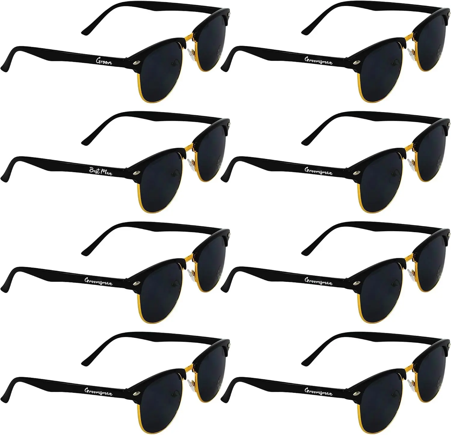 Groomsmen Sunglasses for Men - Wedding Sunglasses for Groomsman Proposal Gifts, Bachelor Party Favors
