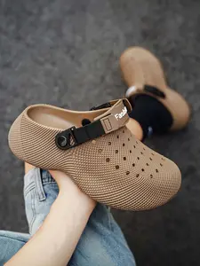 Men's EVA Thick-Sole Non-Slip Slip-On Slippers, Dual-Use for Outdoor and Beach Footwear