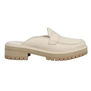 TOMS Womens Cara Lug Sole Mule Loafers Casual - Off White