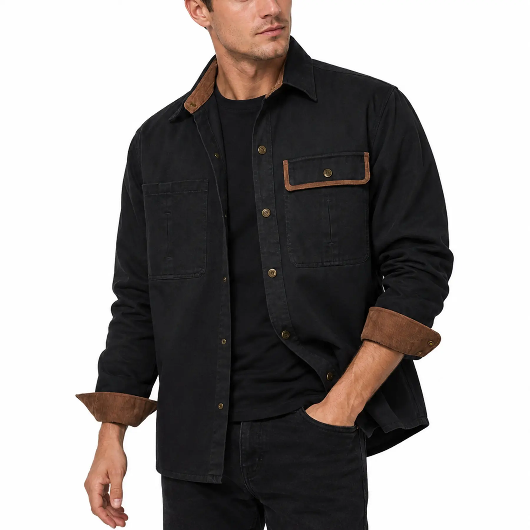 Gihuo Mens 100% Cotton Flannel Long Sleeve Button Down Shirt
