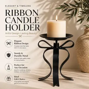Minimalist Candle Holder Base, Iron Material, Desktop Decorative Accessory, Home Decoration, Wedding Party Festival Setup, Four-Leg Round Tray