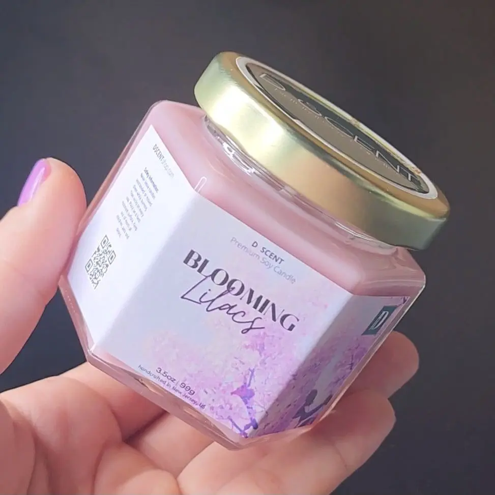 blooming LILAC Soy Candle | Small Hex Jar