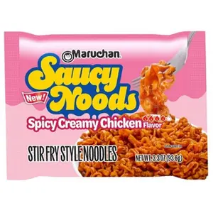 4x Maruchan Saucy Noods Spicy Creamy Chicken Noodle Soup Snack 3.3oz