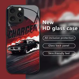 Cool racing muscle car glass phone case for iPhone 17 Pro Max 16/15/14/13/12/11 Plus, Samsung Galaxy S25/S24/S23/S22/S21/S20/S10/Note9/Note20 Ultra, Plus, FE and Samsung Galaxy A series, the first choice for Halloween gifts-ZQ17