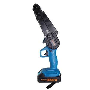 Mini Chainsaw 6 Inch, Upgraded Portable Electric Chainsaw Cordless, Handheld Small Chainsaw for Tree Trimming Wood Cutting, Courtyard and Garden (2 Batteries and 2 Chains Included)