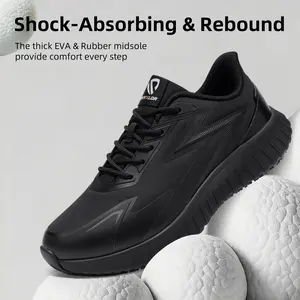 Stop Slips & Sore Feet! Men's Chef Approved Non Slip Work Shoes - Waterproof & Shock Absorbing EVA & Rubber Midsole Comfort Boy Footwear
